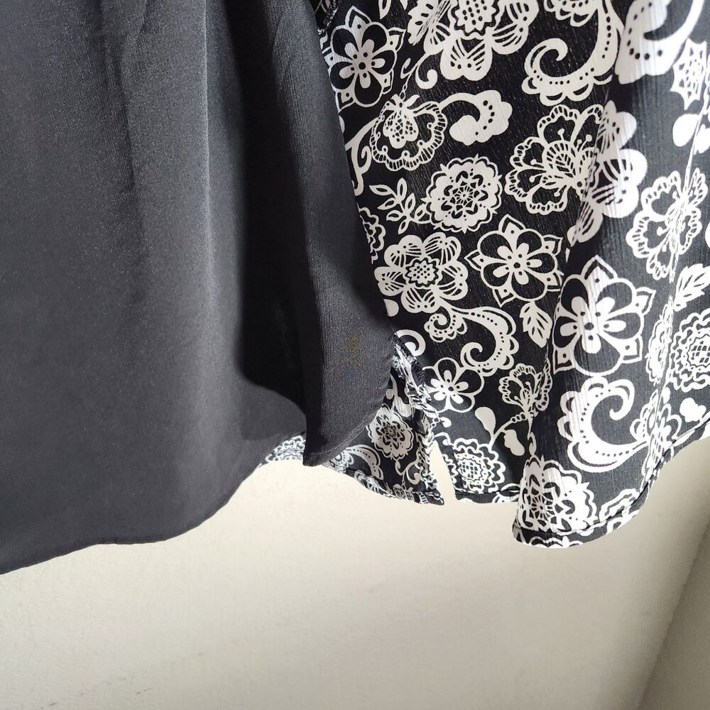 Notations Blouse Womans Size 1X Button-Up Floral … - image 3